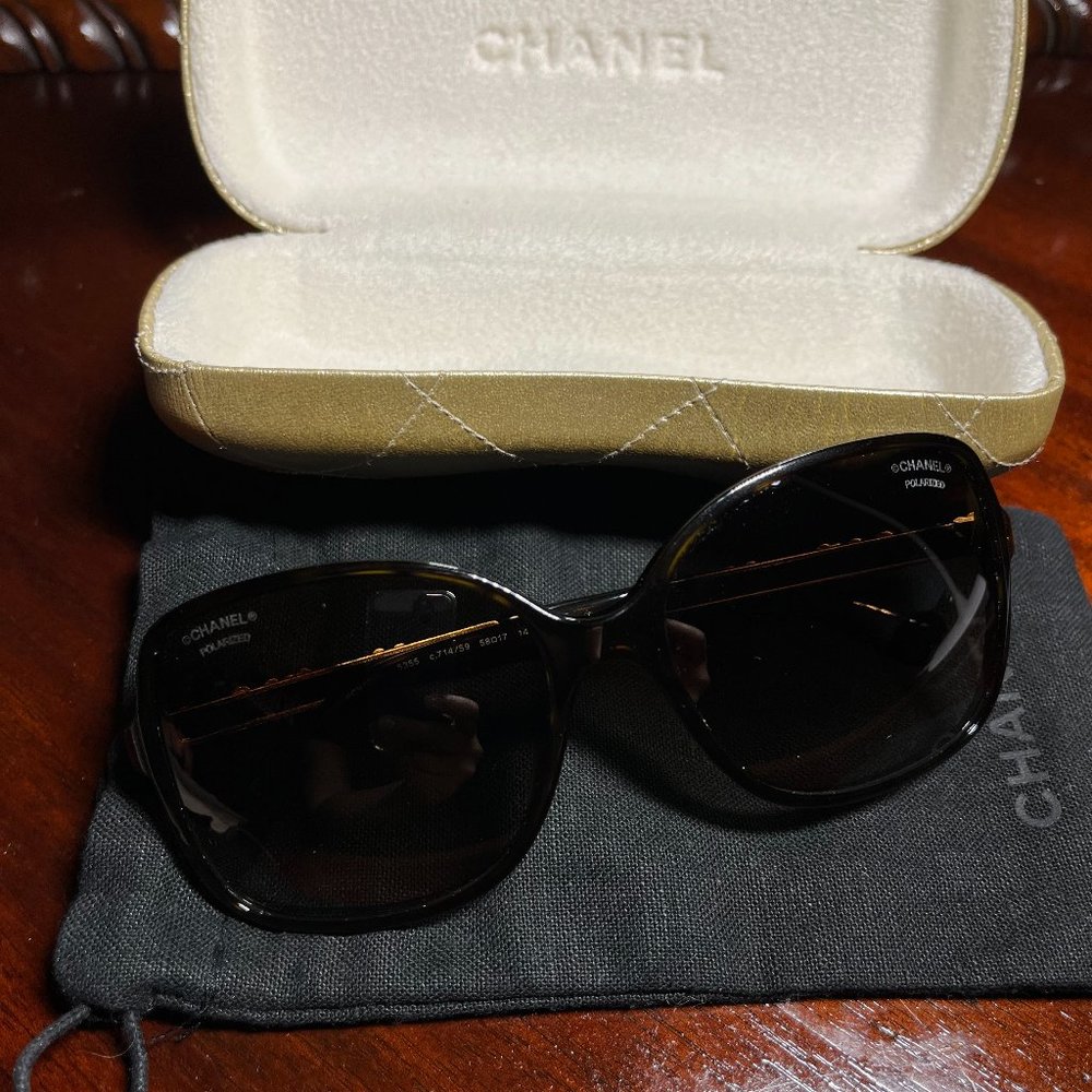 Chanel Sunglasses Sculptured Camelia